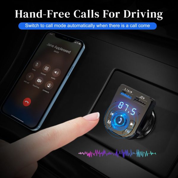 Transmisor Bluetooth 5.0 Fm Adaptador Radio Mp3 Usb rapida
