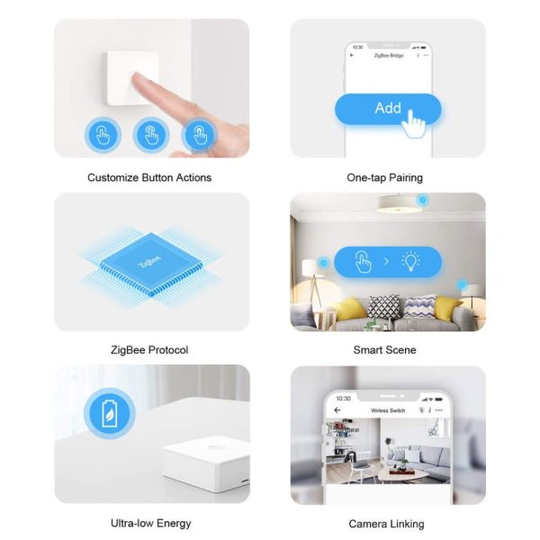 Interruptor SONOFF SNZB-01 Zigbee Switch inalambrico inteligente mini smart