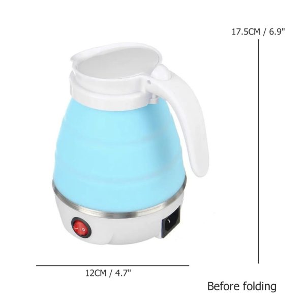 Tetera Electrica Plegable 600ml Silicona Para Viaje Camping