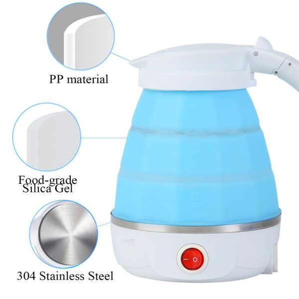 Tetera Electrica Plegable 600ml Silicona Para Viaje Camping