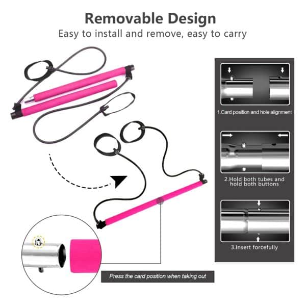 Kit Para Pilates Resistencia Fuerza Excelente Diseño Yoga