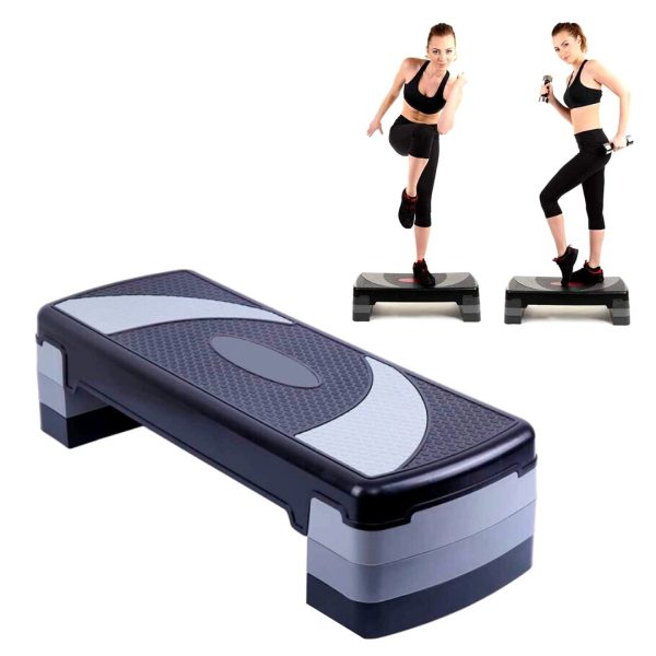 Step 80cm Para Aerobics Ejercicio Antideslizante 3 Niveles