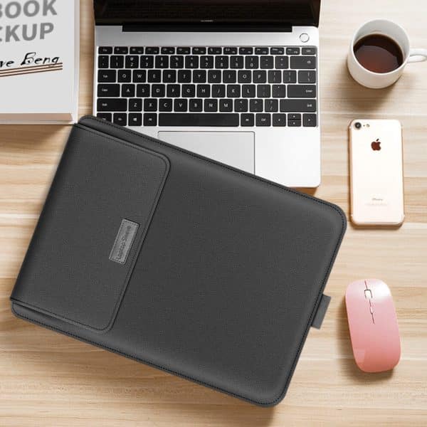 Estuche Case Cuero Laptop Con Soporte iPad Tablet Macbook