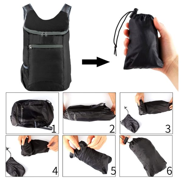 Mochila Plegable Ligera Impermeable Senderismo Exteriores