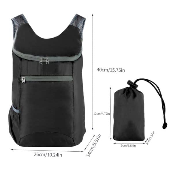 Mochila Plegable Ligera Impermeable Senderismo Exteriores
