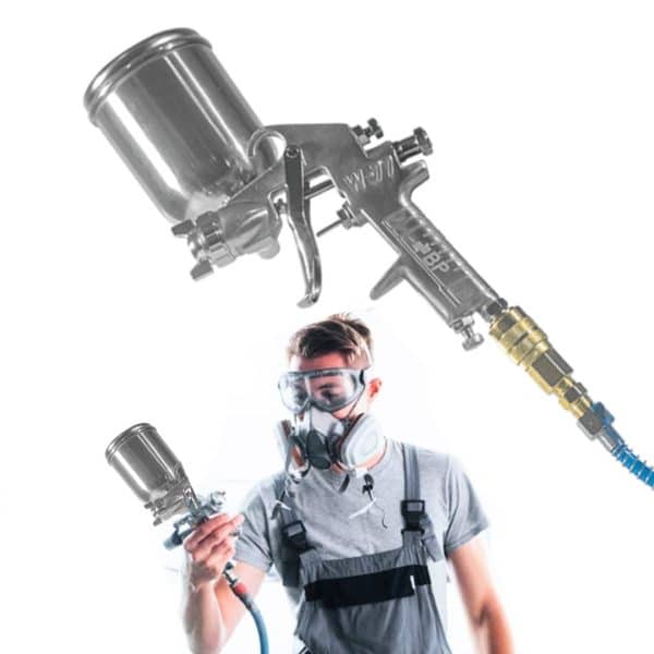 Pistola Para Pintar De Alta Presión Industrial 400cc 50PSI a 70PSI