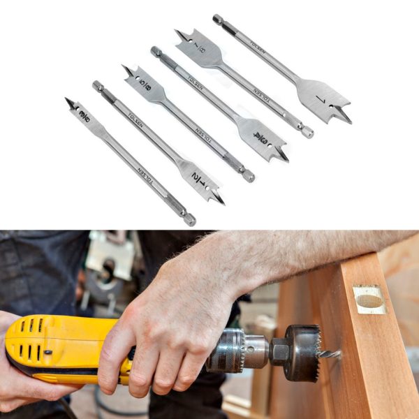 Juego De Brocas Aleta 6 Piezas Para Madera 3/8" A 1"