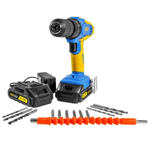 Taladro Atornillador Inalámbrico 1/2" 13 mm 24V Kit Completo 2 Baterias