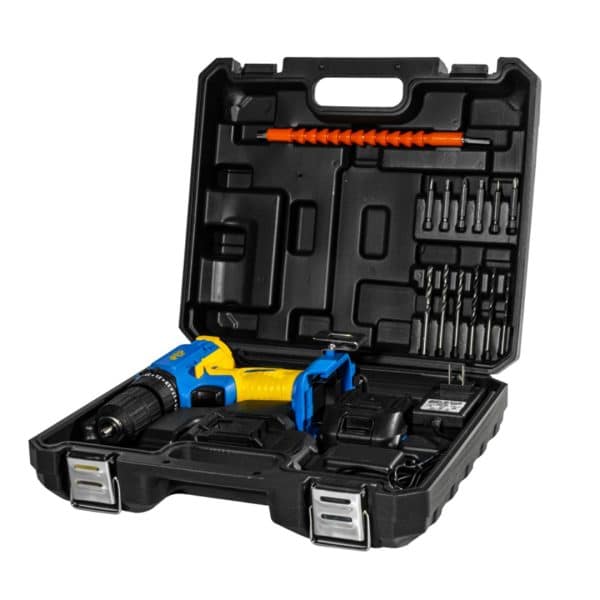 Taladro Atornillador Inalámbrico 1/2" 13 mm 24V Kit Completo 2 Baterias