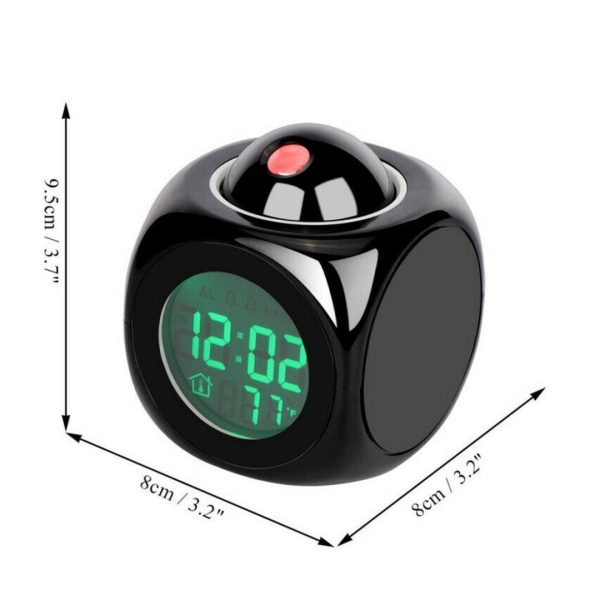 Despertador Digital LCD Proyector Clima Temperatura Escritorio Hora Fecha Pantalla USB