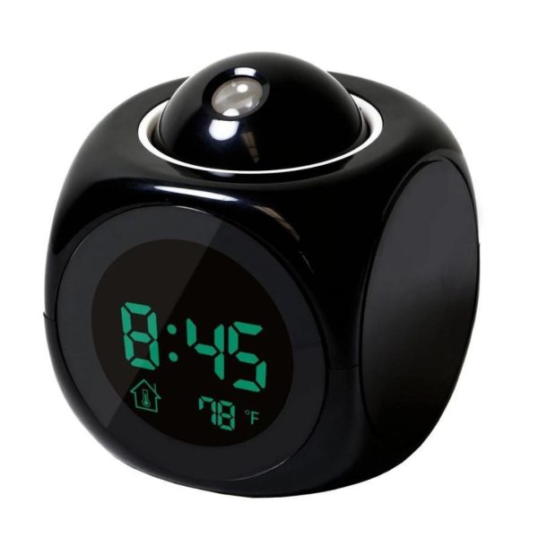 Despertador Digital LCD Proyector Clima Temperatura Escritorio Hora Fecha Pantalla USB