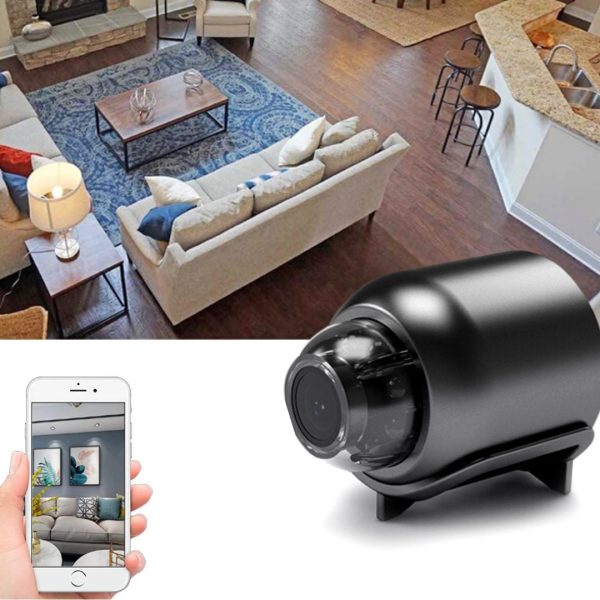 Mini Cámara WiFi Vigilancia 1080P Visión Nocturna IP Gran Angular Interiores