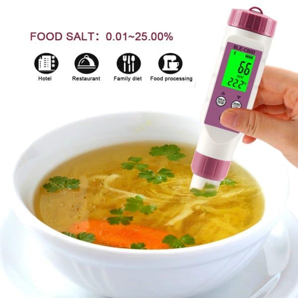 Medidor 7 En 1 Inteligente Ph Tds Ec Orp Salinidad Bluetooth