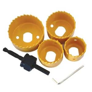 Kit de Sierras de Copa para Madera 5 Unidades de Acero al Carbono - Ferretería - Ecuador
