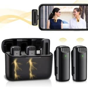 Microfono Inalambrico Dual Doble Celular Audio Reduccion Ruido Profesional Tipo C - Accesorios - Ecuador