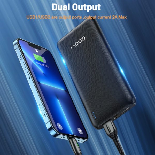 Power Bank 10000 Mah Ultra Fino Led iPhone Samsung
