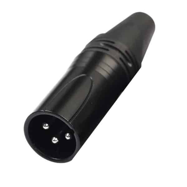 Conector Canon Plug Xlr Macho De Calidad Para Soldar Negro