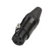 Conector Canon Plug Xlr Hembra De Calidad Para Soldar Negro