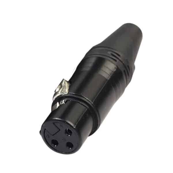 Conector Canon Plug Xlr Hembra De Calidad Para Soldar Negro