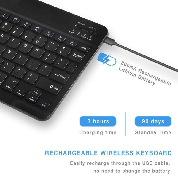 Teclado Bluetooth 7.5 Recargable Compacto Liviano