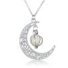 Collar Cadena De Luna Luminoso Gota Brillante Elegante