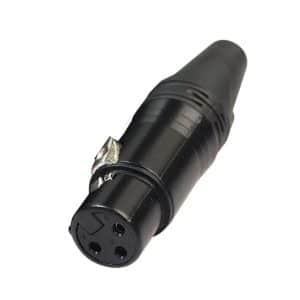 Conector Canon Plug Xlr Hembra De Calidad Para Soldar Negro - Cables - Ecuador