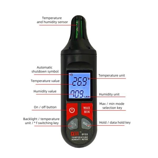 Termómetro Higrómetro Digital Sensor Temperatura Y Humedad