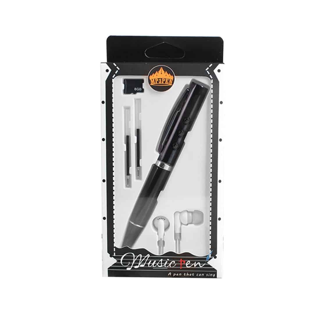 Mini Reproductor Mp3 Portátil Tipo Esfero Carga Usb Memoria