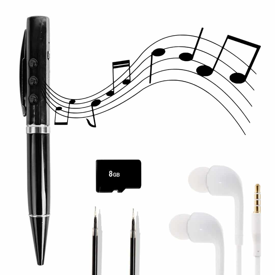 Mini Reproductor Mp3 Portátil Tipo Esfero Carga Usb Memoria