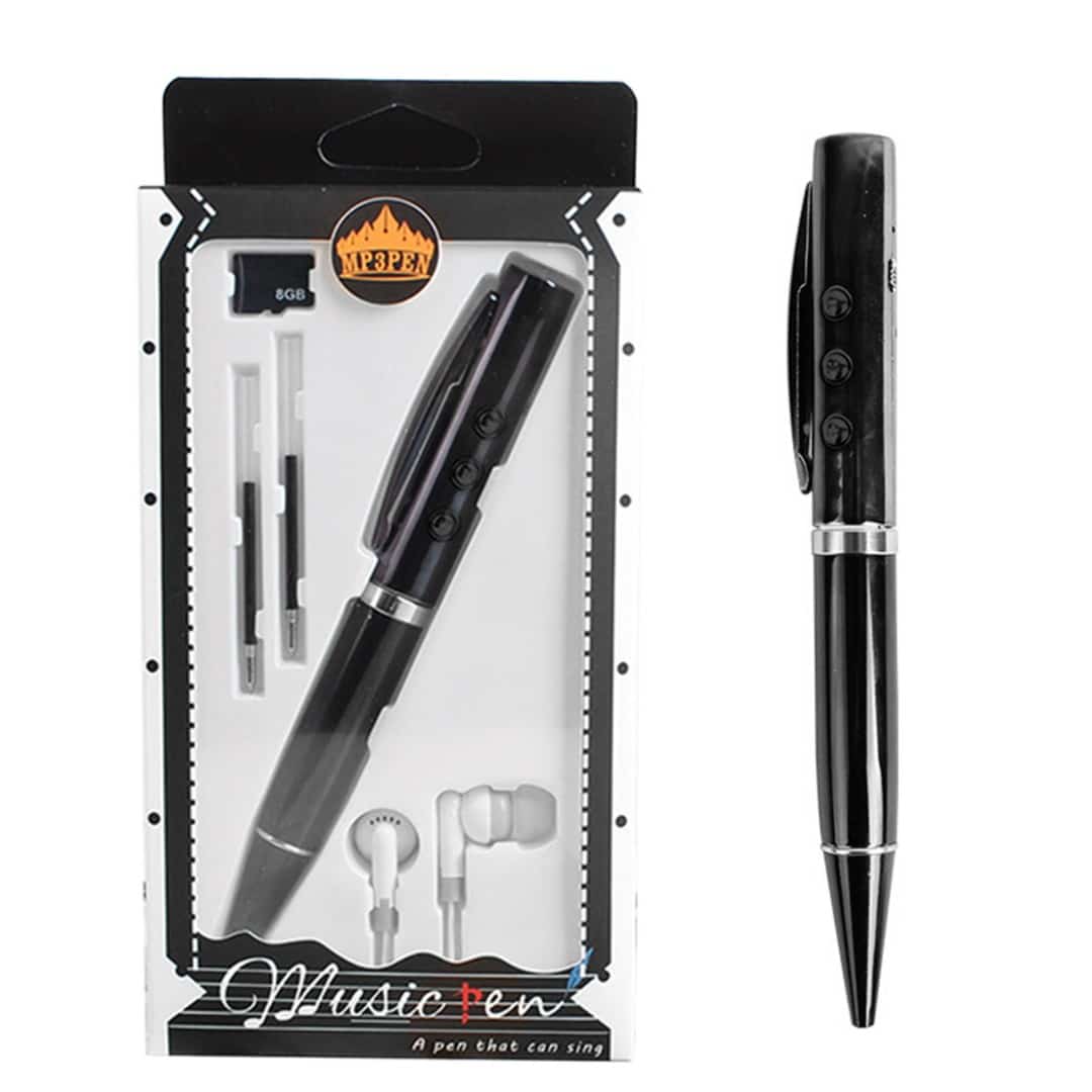 Mini Reproductor Mp3 Portátil Tipo Esfero Carga Usb Memoria