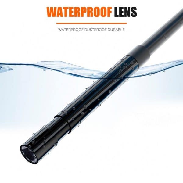 Cámara Endoscópica Industrial Pantalla 4.3" Lente Doble Inspección IP68 LED Impermeable 5M