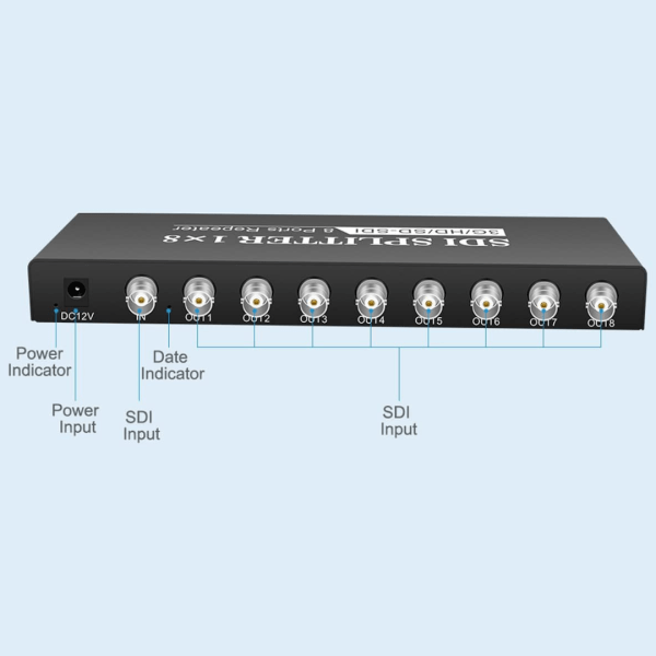 Splitter Sdi 1x8 1 X 8 Convertidor 3g Hd Sdi Repetidor 1080p