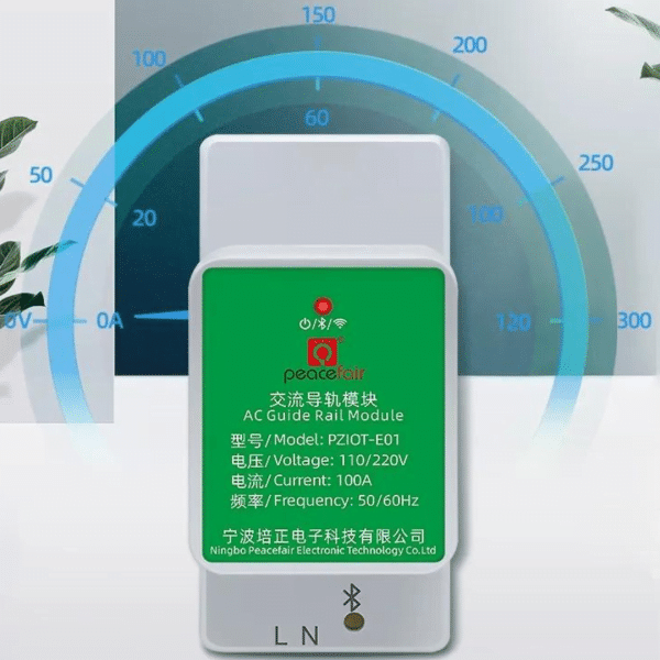Medidor Consumo Energia Electrica Para Riel Din Wifi 100a