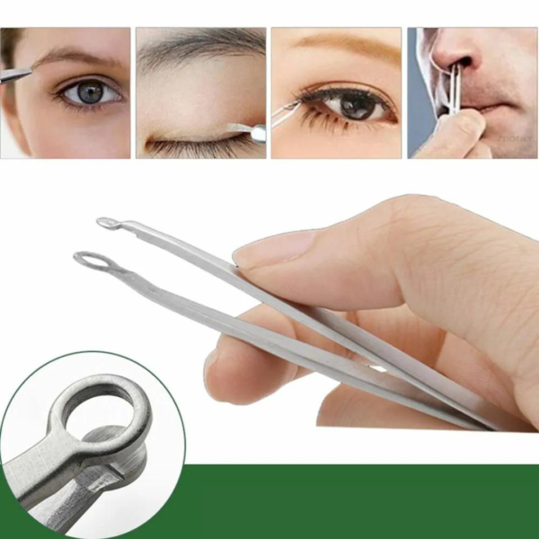 Pinzas Universales para Recortar Pelo de Nariz Acero Inoxidable Cejas Manicura