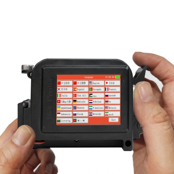 Mini Impresora de Inyección de Tinta Portátil Pantalla Táctil Etiquetas Fecha QR Lote Imagen