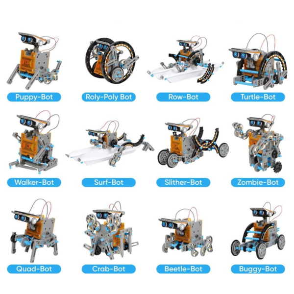 Kit Robot Solar 12 en 1 Ciencia Aprendizaje Educativo con Energia Solar