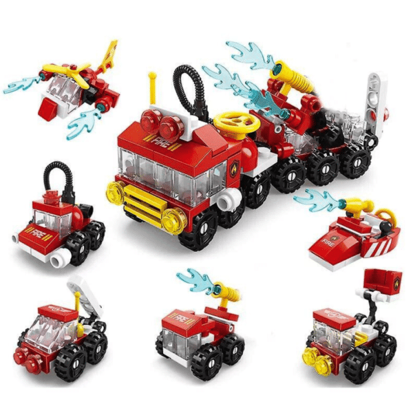 Lego Armable 6 en 1 Fuego Bombero Juguete Niños