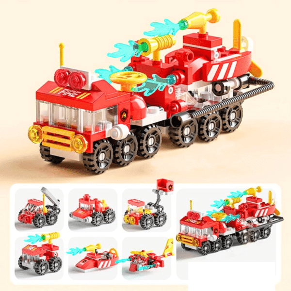 Lego Armable 6 en 1 Fuego Bombero Juguete Niños