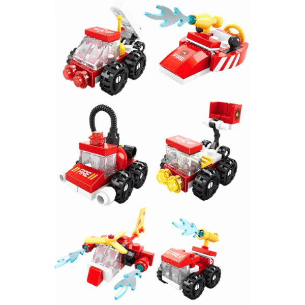 Lego Armable 6 en 1 Fuego Bombero Juguete Niños