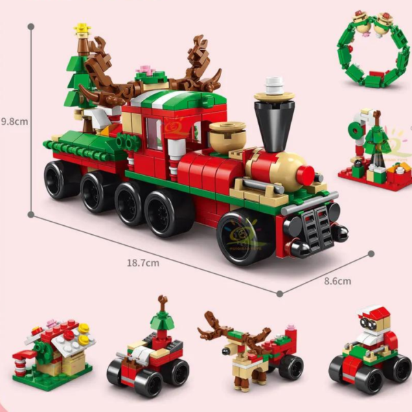 Lego 6 en 1 Tipo Tren de Navidad Juguete Niños Regalo Adorno