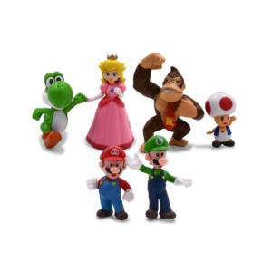 Kit 6 Figuras Super Mario Bros PVC Acción Juguete Luigi Yoshi Mario