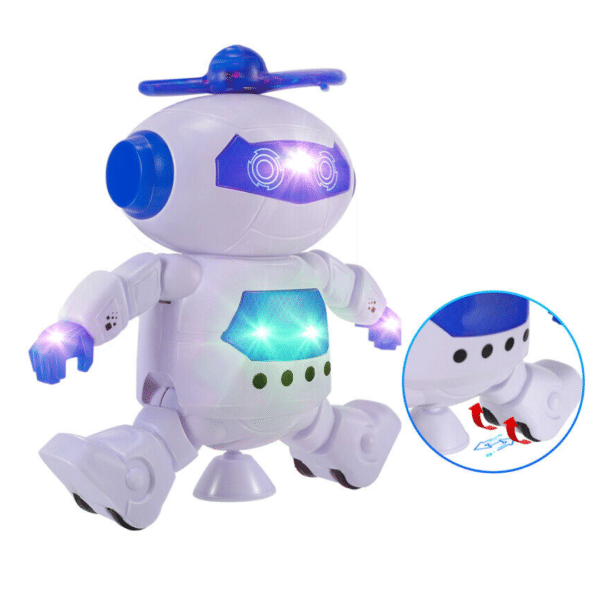 Robot Giratorio para Niños Juguete Baile Luz LED Musical Electrónico