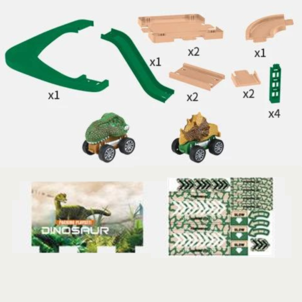 Pista Niños Juguetes Estacionamiento Coches Varias Plantas Dinosaurio Armable