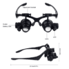 Gafas con Lupa 10X 15X 20X 25X Trabajo Electronico LED Relojeria