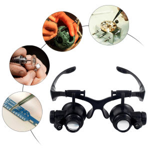 Gafas con Lupa 10X 15X 20X 25X Trabajo Electronico LED Relojeria - Hogar - Ecuador