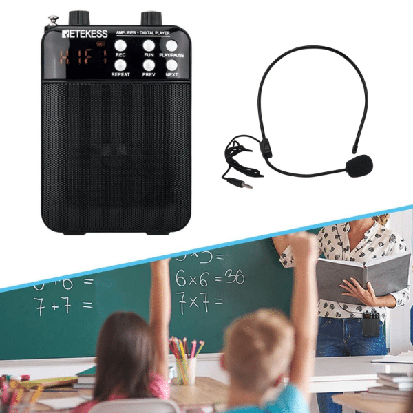 Megáfono Portátil 3W Grabación Radio FM MP3 Amplificador Voz Micrófono Profesores Guía Turística