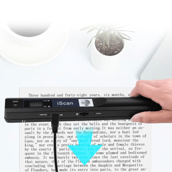 Escaner Portatil Liviano A4 Color Negro PDF JPG Soporta Micro SD 32 GB