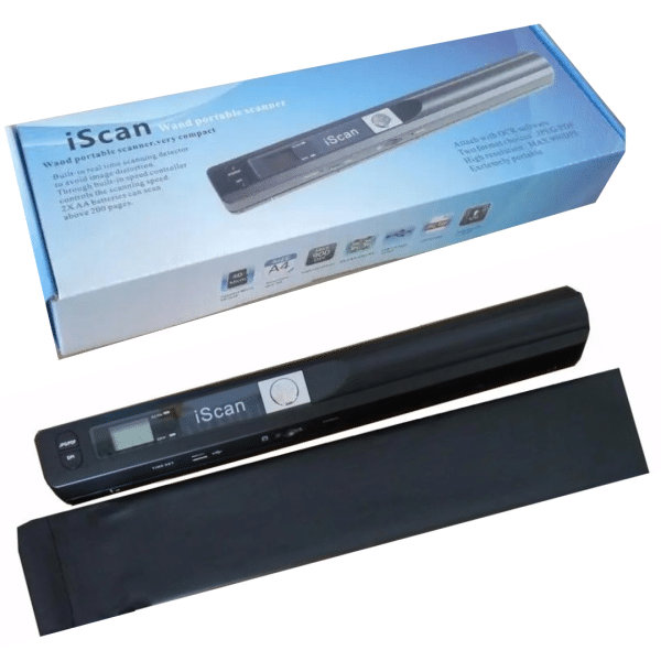 Escaner Portatil Liviano A4 Color Negro PDF JPG Soporta Micro SD 32 GB