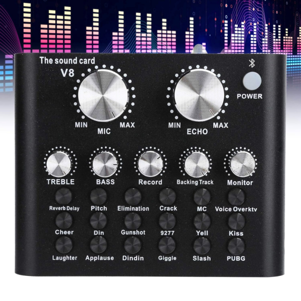 Audio Mixer Mezclador Usb Celular PC Auriculares Micrófono Cambiador Voz