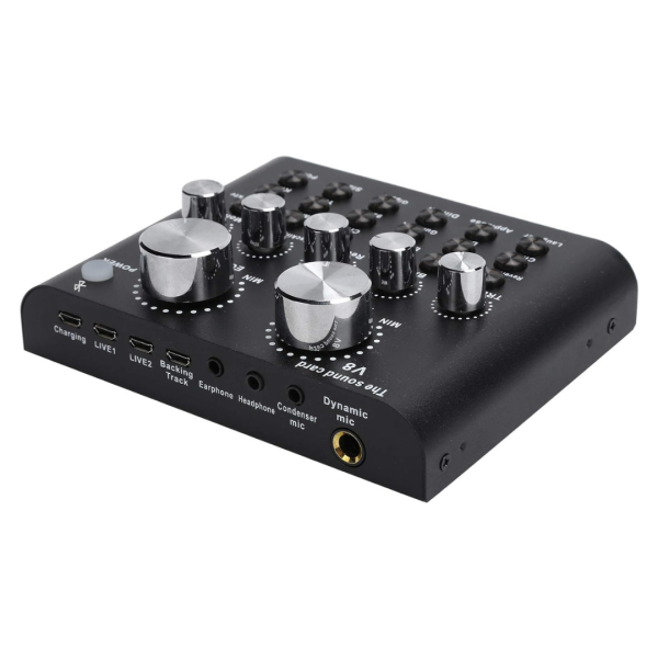 Audio Mixer Mezclador Usb Celular PC Auriculares Micrófono Cambiador Voz